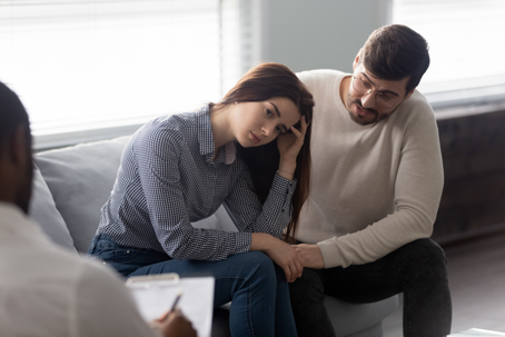 struggling couple in therapy